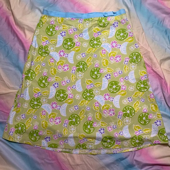 Lilly Pulitzer Dresses & Skirts - Vintage Y2K Lilly Pulitzer Green Lime Skirt Womens Size 11